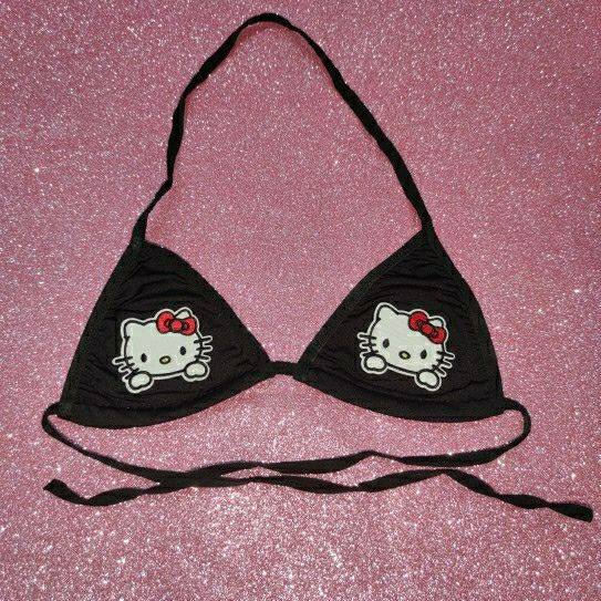 Kawai y2kpink Original Design Millennium Spice Girls Children's Fun Hello  Kitty Cute Girl Bra Beautiful Back Underwear Female