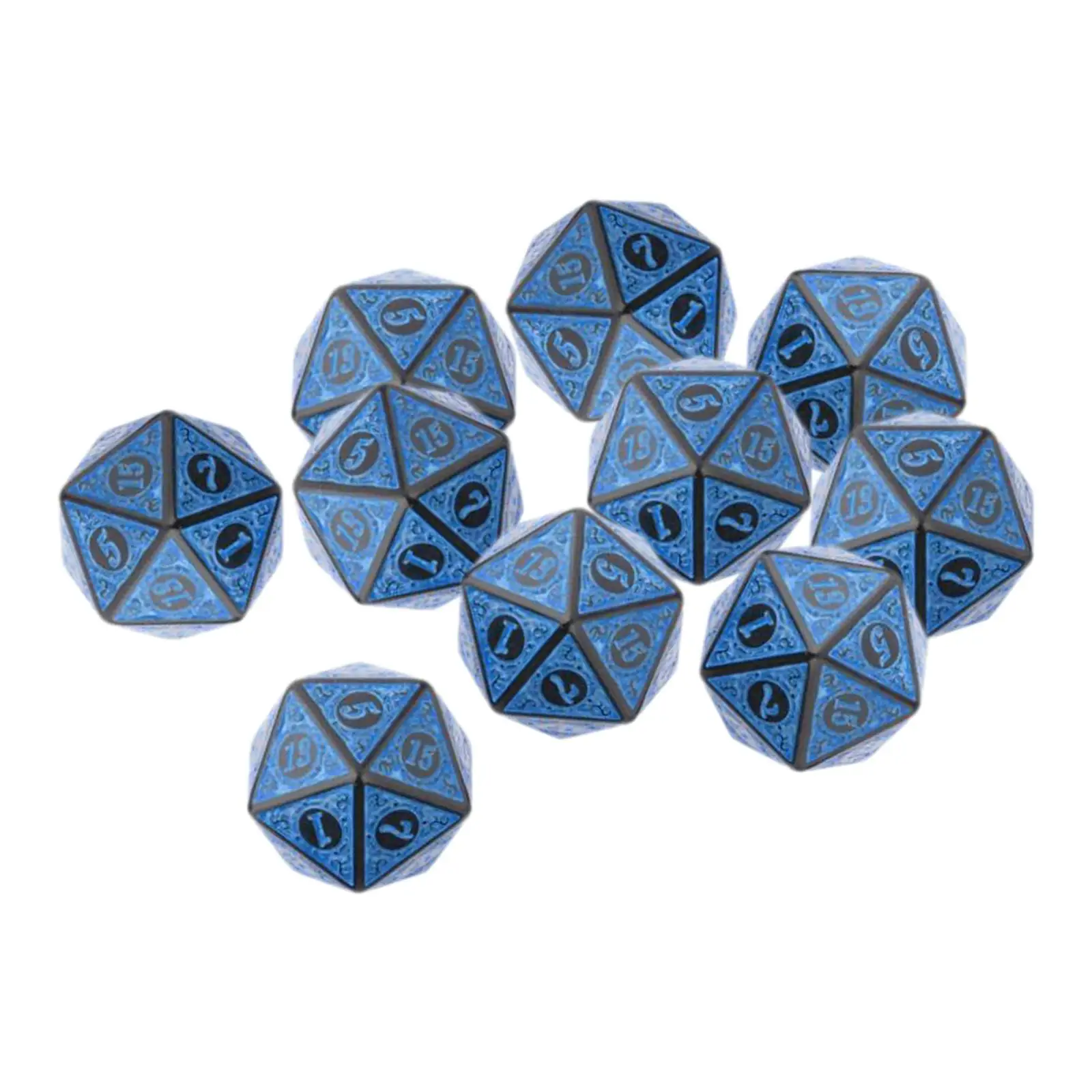 Dice Set 10Pcs Lightweight Wear Resistant Portable for RPG Teaching Toy Gift DND Party