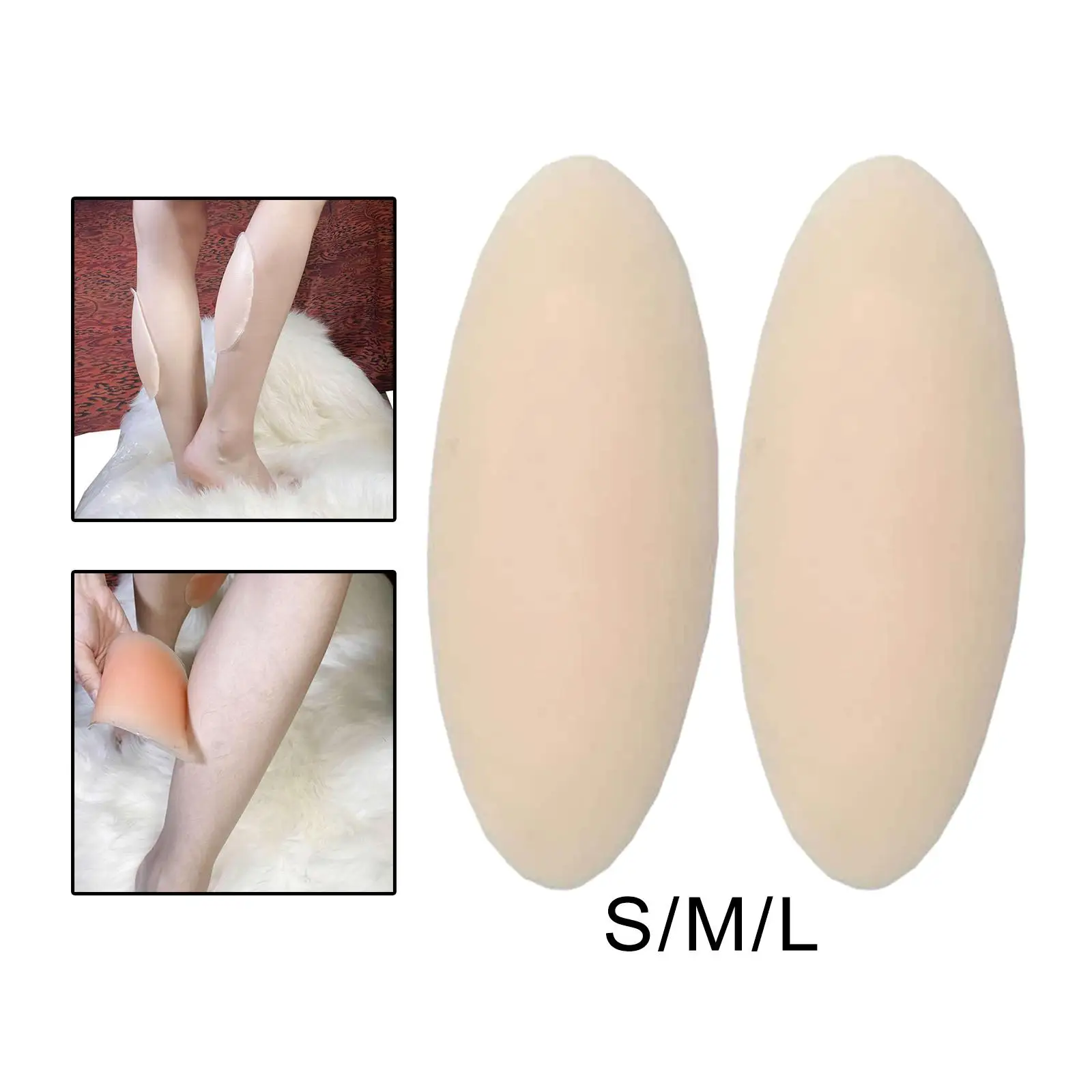 Anti Allergic Calf Pads Gel Leg Correction Pad Skin Friendly Comfortable Soft Leg Onlays for Crooked or Thin Skinny Legs Lady