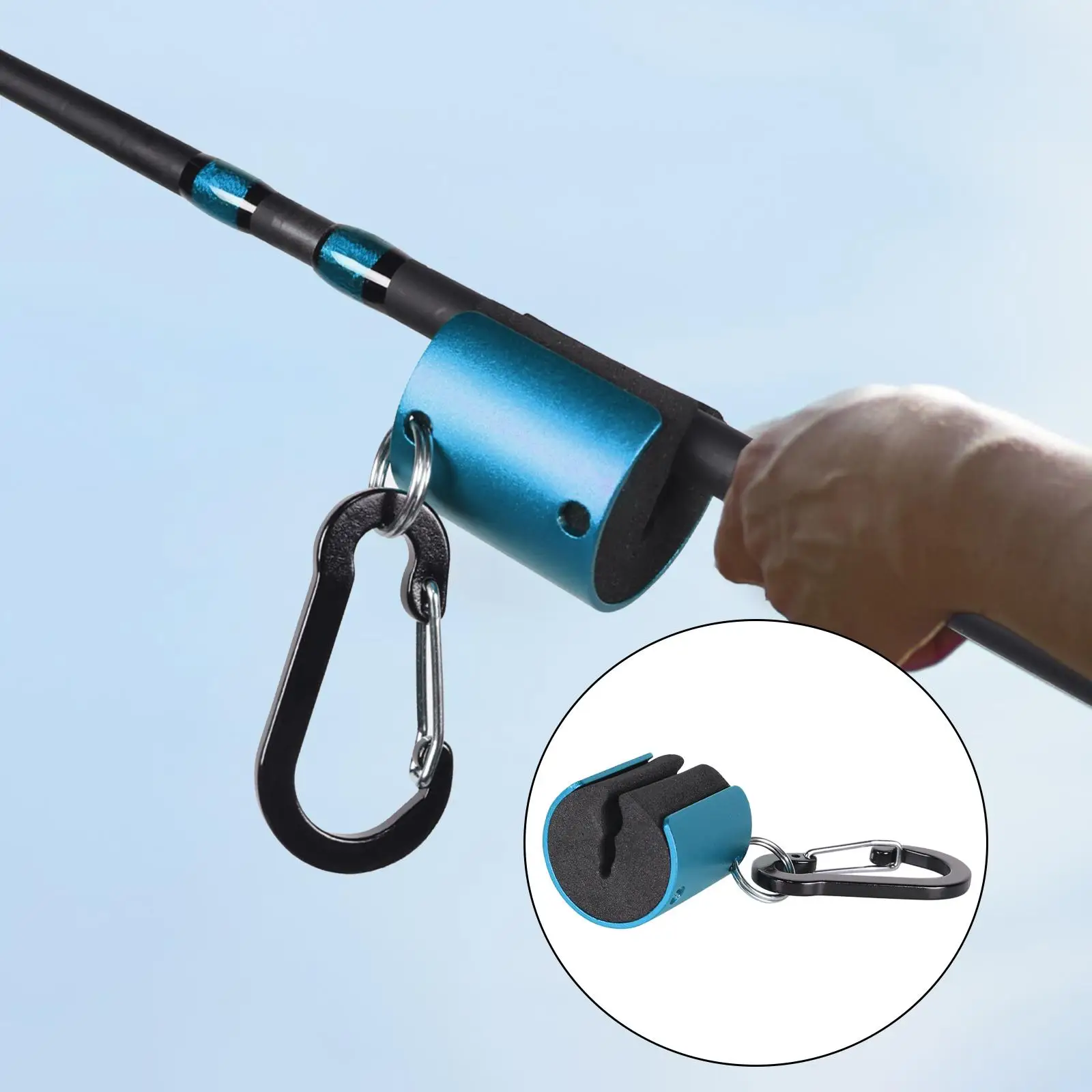 Fishing Rod Holder Lightweight Portable for Fly Fishing Wearable Fly Rod Holder Creek Rod Clip Fishing Pole Holder Fishing Tool