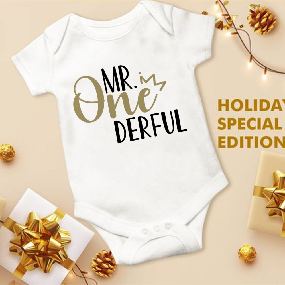 Mein 1. Geburtstag Neugeborenen Stram pler Sommer Säugling Körper Kleinkind kurze Prinz Ärmel Overall Baby Jungen Geburtstags feier Outfit Kleidung – Detail 32