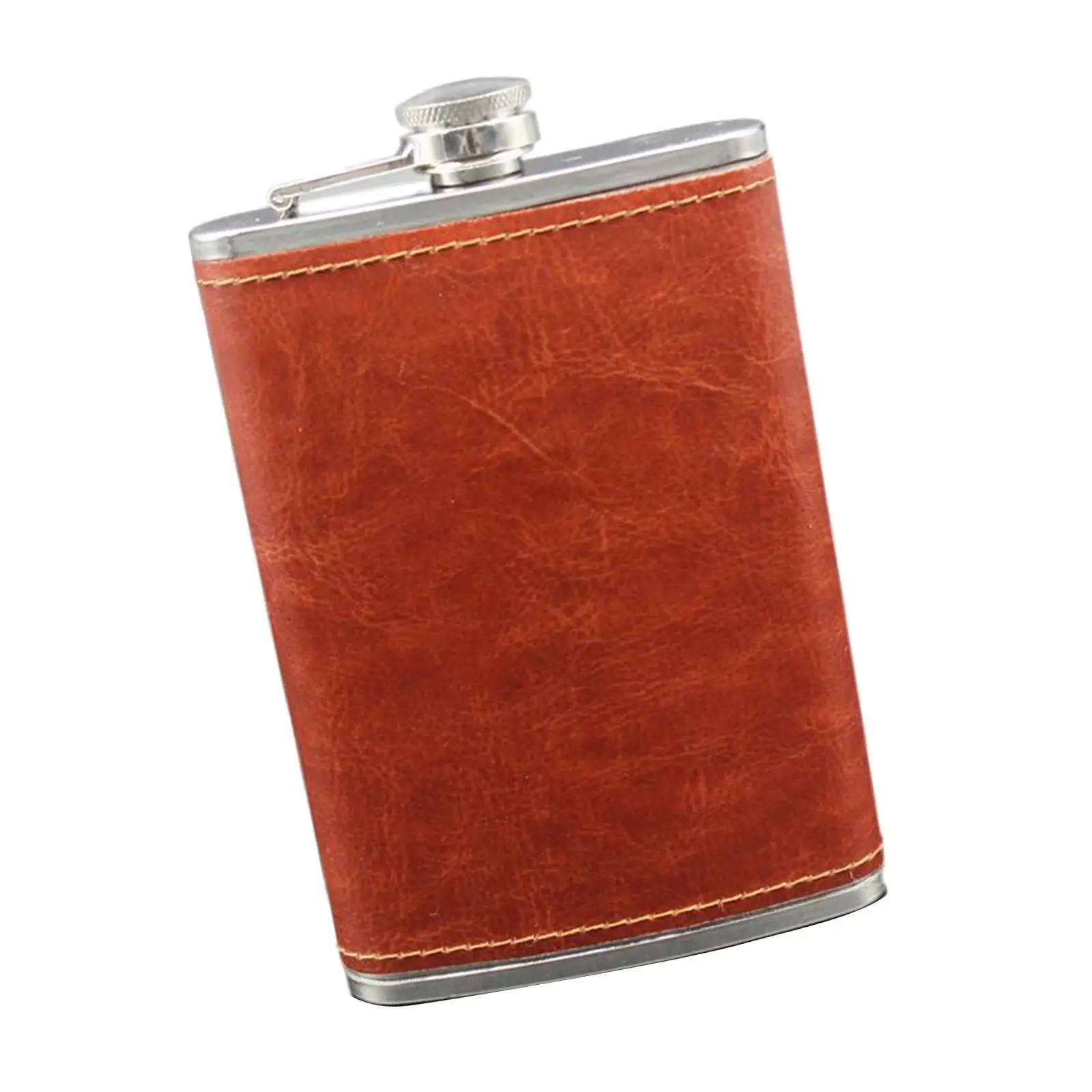 9 oz Hip Flask Leakproof Stainless Steel with PU Leather Wrapped Drinkware for Home Goods Man Gifts Drinker Alcohol 301-400ml