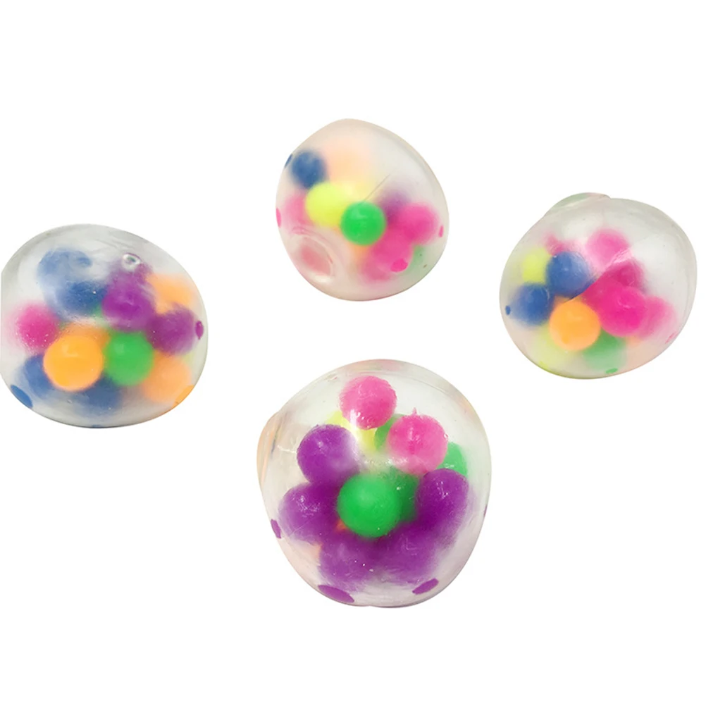 1/3pcs Clear Stress Balls Colorful Ball Autism Mood Squeeze Relief Healthy Toy Funny Gadget Vent Toy Children Christmas Gift squeeze ball maker