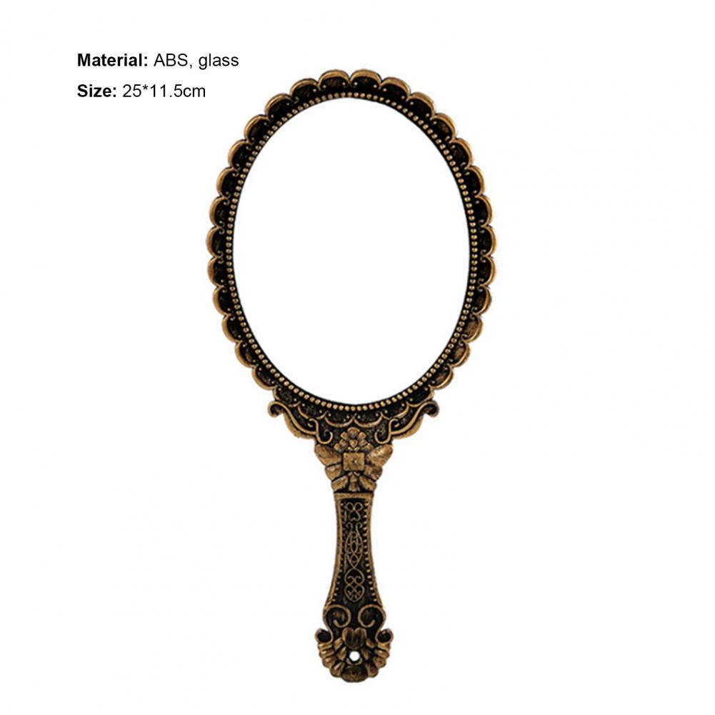 Miroir De Table Vintage Réglable - Beige, 19,5 X 11 Cm - Pour Maquillage, Bureau, Chambre - Rotation à 360° - 10