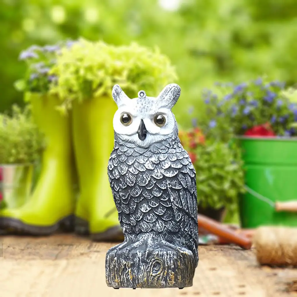 Fake Owl Scarecrow Sculpture Effective Halloween Outdoor Decoration Decoration Keep Birds Away Owl Bird Deterrents for House