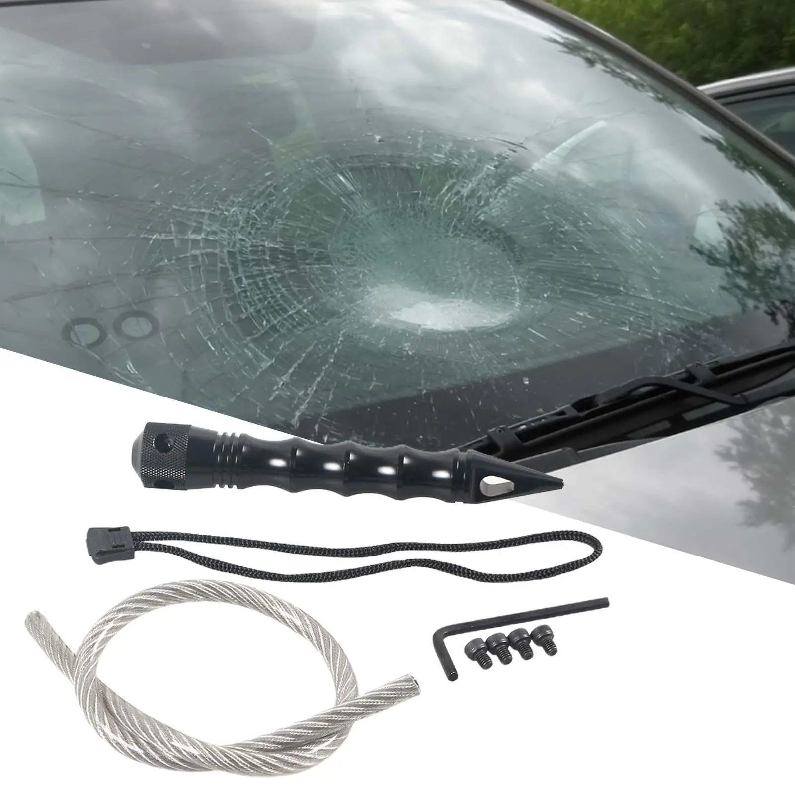 Window Breaker Self Defense Whip High Performance Quickly Break Multifunction Durable Hammer Breaker for Automobile Land