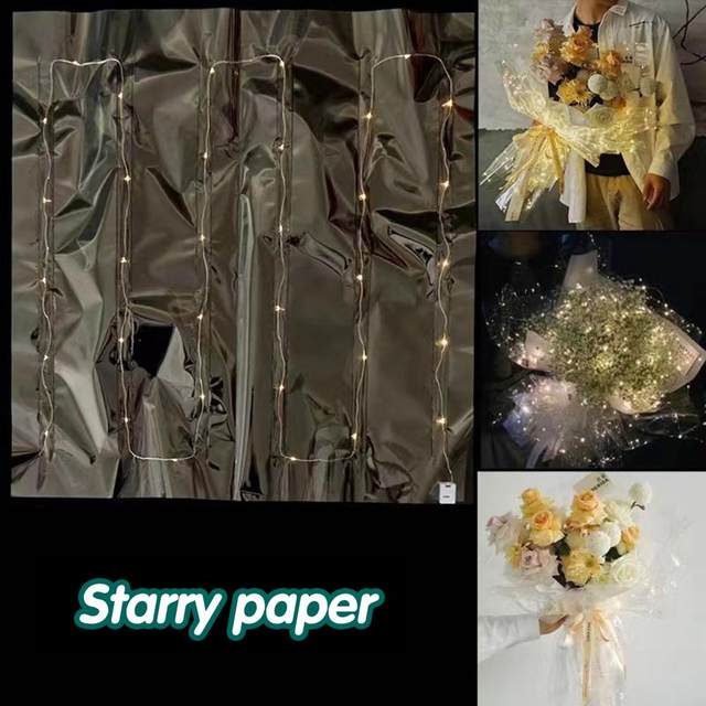 Creative LED Luminous Wrapping Paper Lights DIY Bouquet Waterproof