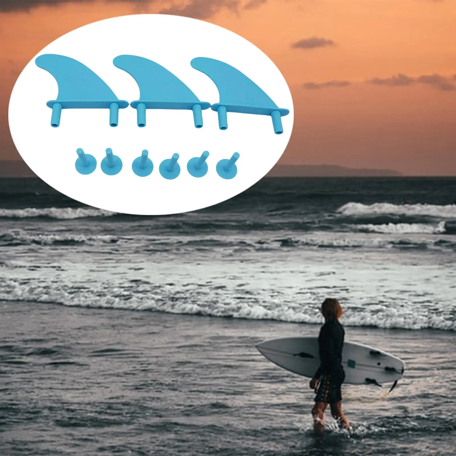 3x Soft Top Surfboard Fins Thruster Fins Outdoor Paddleboard Foam Surf Board