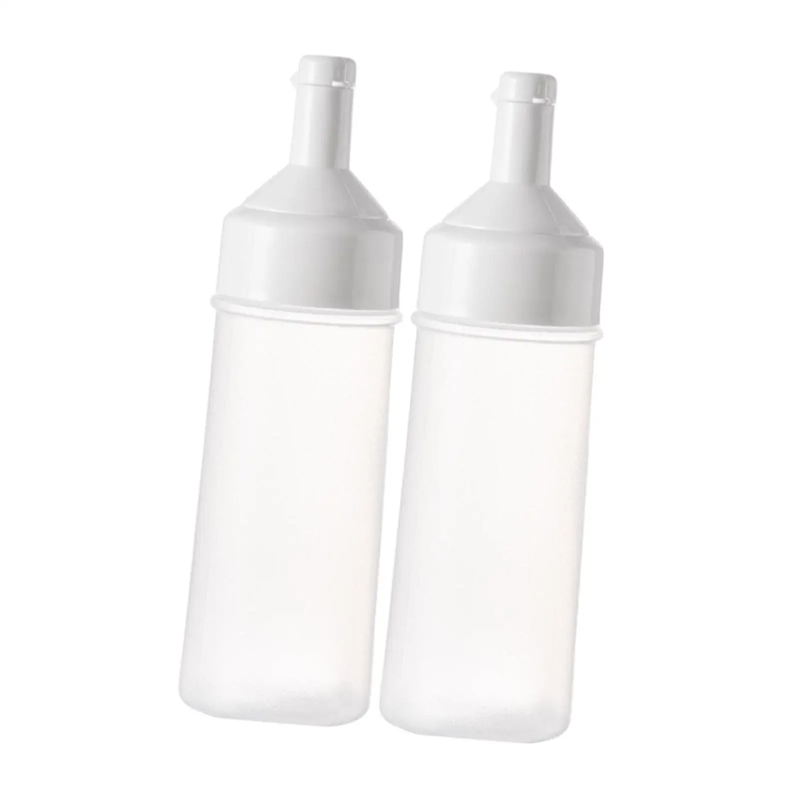2x Condiment Dispenser Empty Devices Utensils Portable Container Squirt Salad Dressing Bottle for Outdoor Kitchen BBQ Traveling