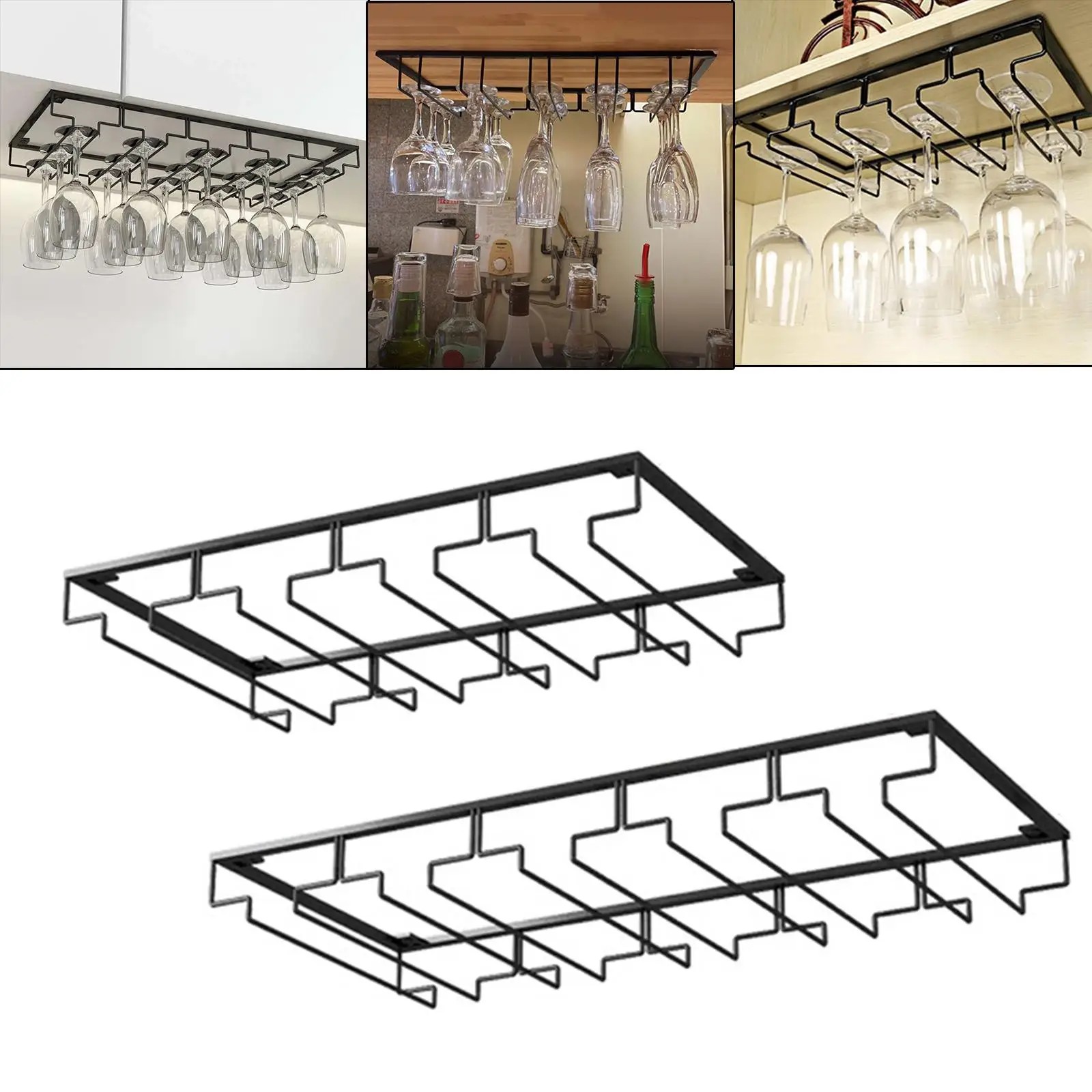  Glass Holder,   Glasses  Hanger Easy Installation  Mount  Not Easy to Deform Stemware Rack for