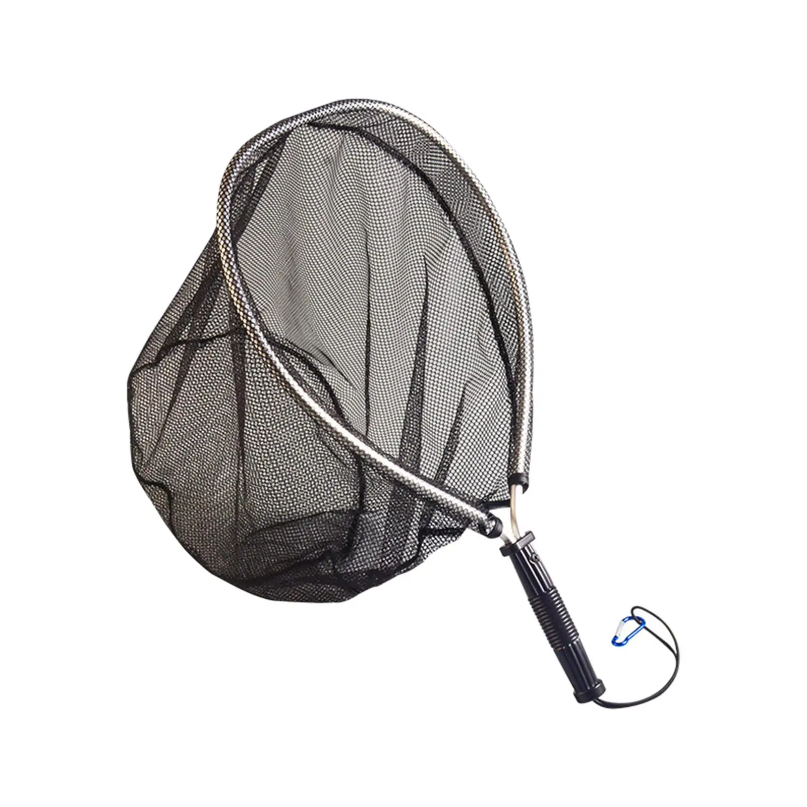 Fishing Landing Net Durable Lightweight Fishing Mesh Net Nonslip Comfortable Grip for Outdoor Boat Freshwater Saltwater Fishing