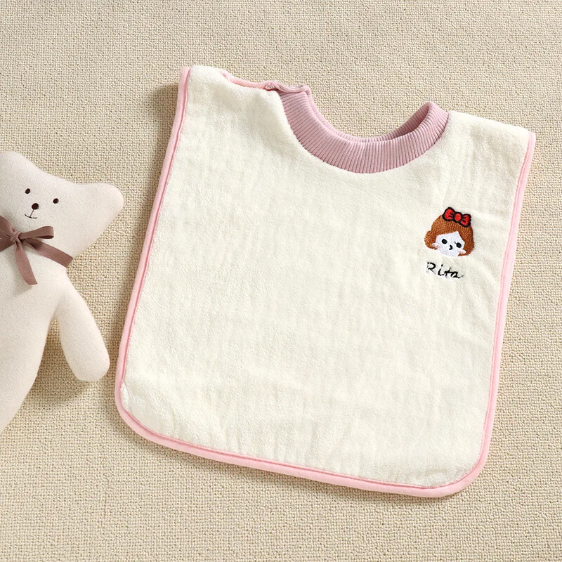 Children Wash Towel Bibs Baby Embroidered Saliva Towel Kindergarten Kids Face Towel Baby Waterproof Bibs ergo baby accessories