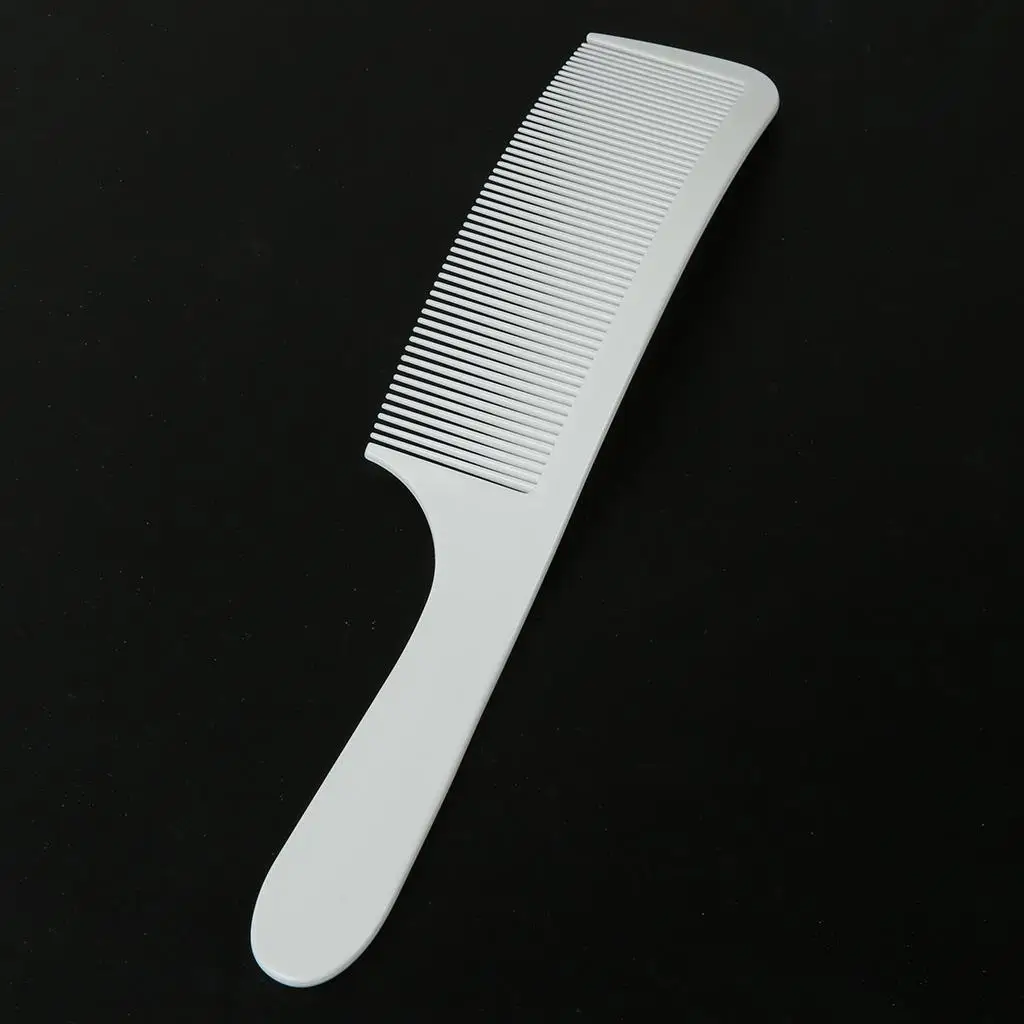 3xCurved Hair Clipper Cutting Comb Barber Flat Top Haircut Comb For Men White