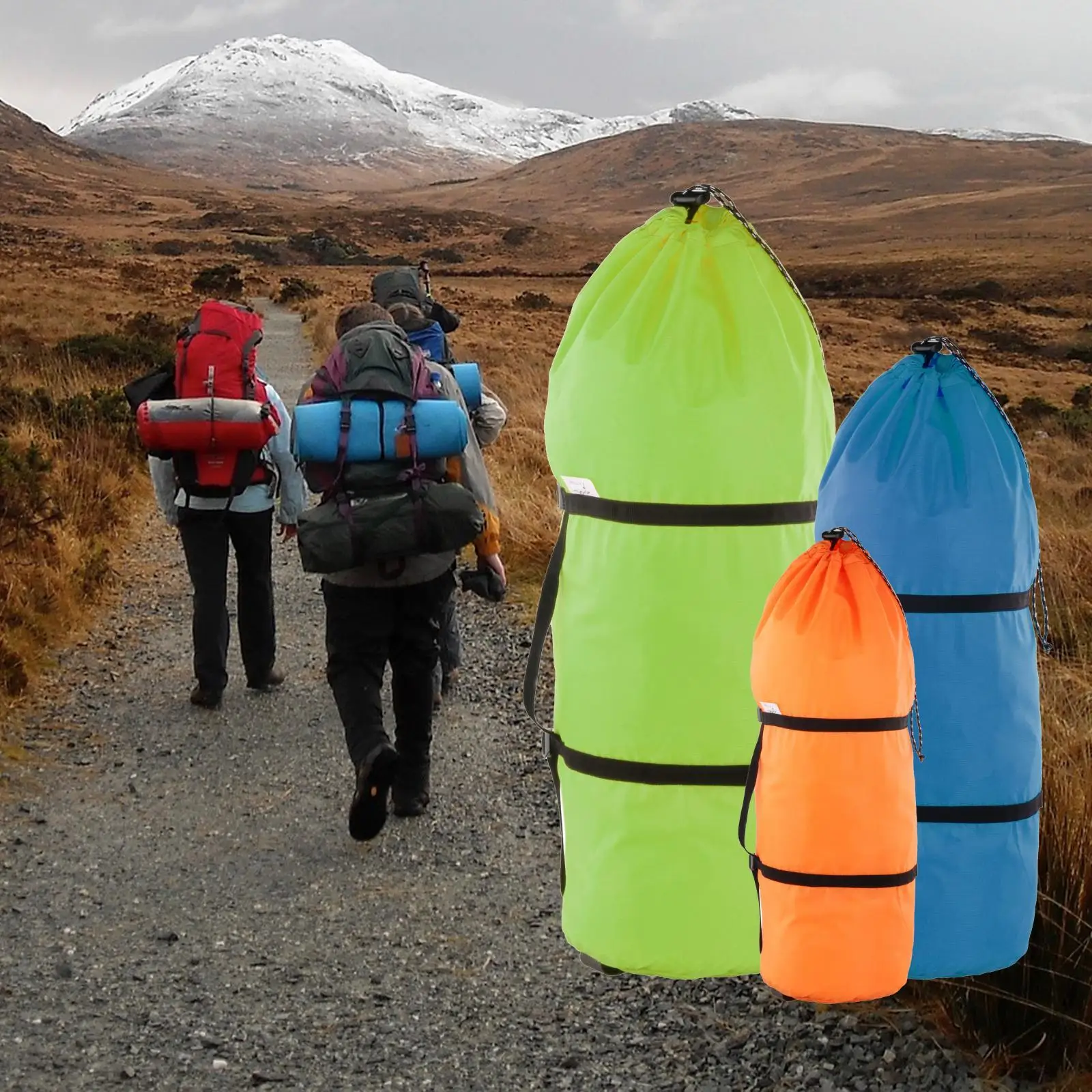 Ultralight Compression Stuff Sack Storage Bag Outdoor Hiking Camping Waterproof 