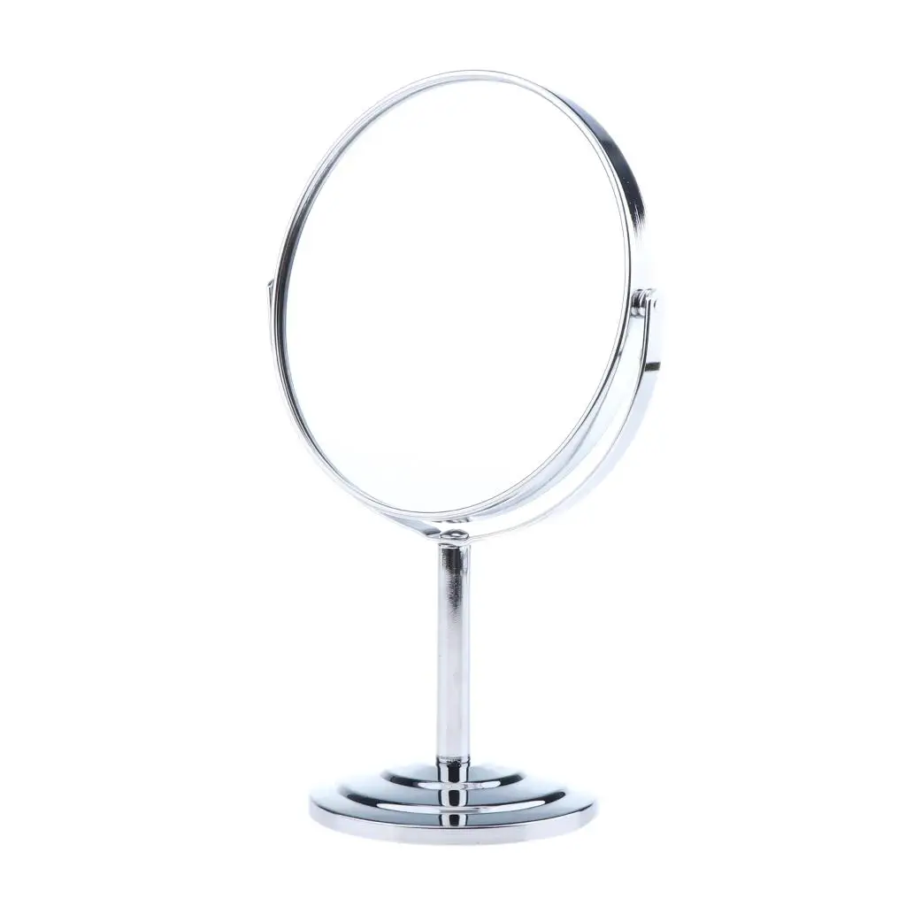 6-inch Round Tabletop  Swivel Vanity Mirror with 2x Magnification,  Height