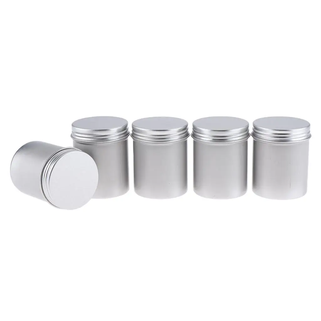 5Pcs Empty Screw Top for Cosmetics Spices Salves Beads 80ml