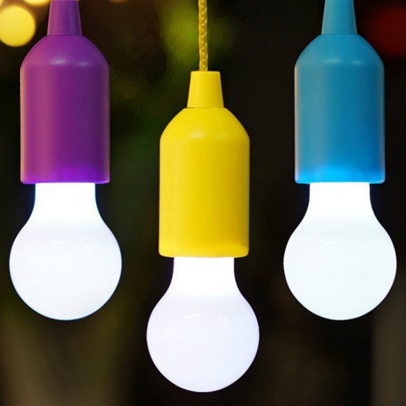 Description Picture 6 of itemColorful Pull Light Bulb Chandelier Portable Hanging Light Bulb Outdoor Camping Garden Decoration Hanging LED Night Light Lamp