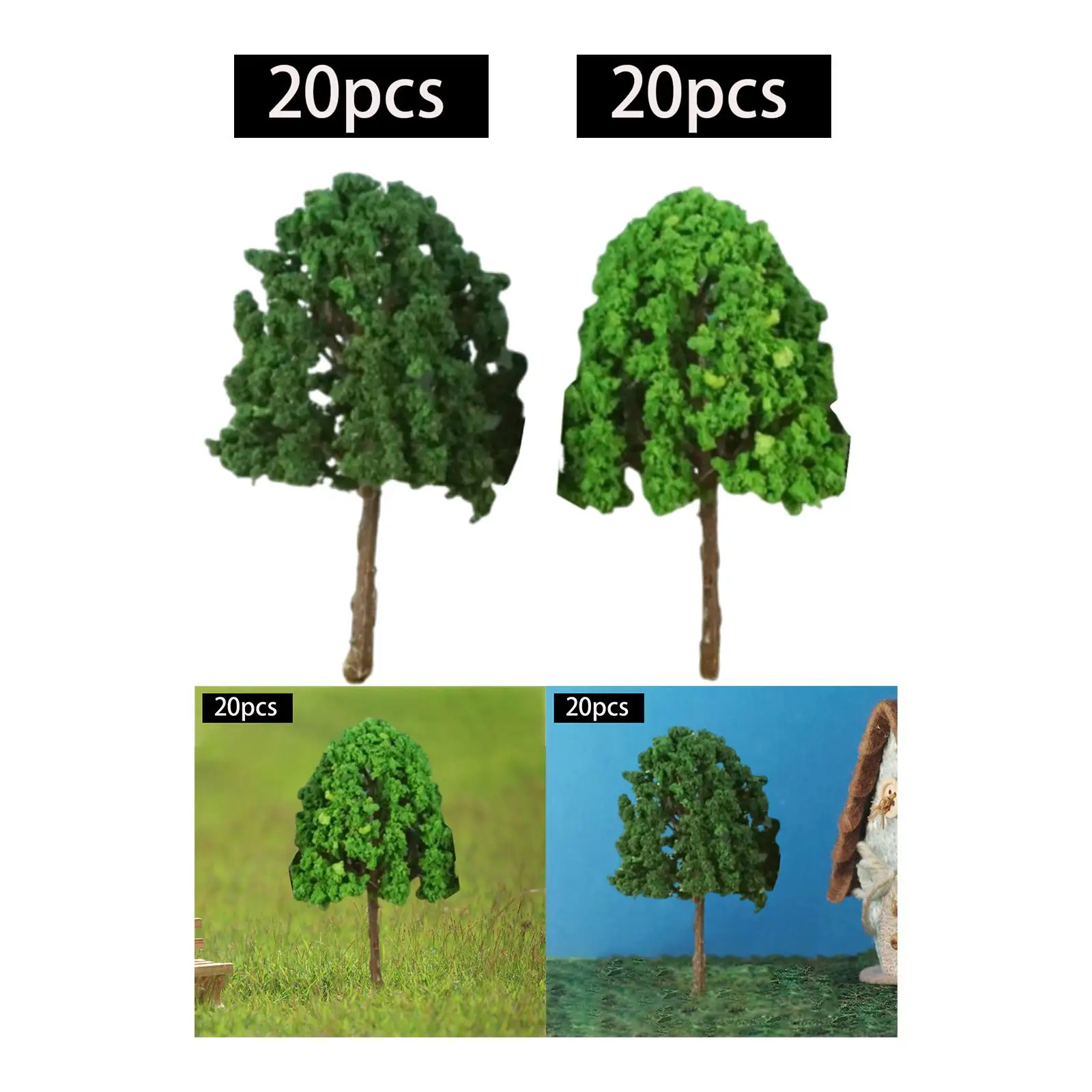 20x Model Trees Layout Diorama Supplies for Fairy Garden DIY Crafts Railroad