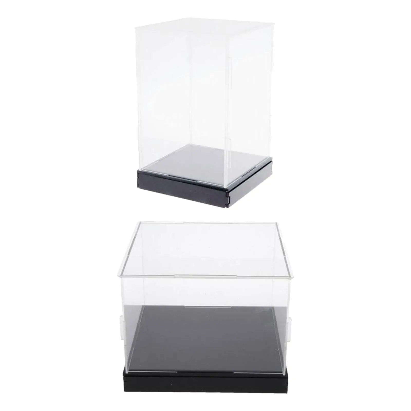 2pcs Clear Acrylic Display Box Dustproof Figure Toy Model Case
