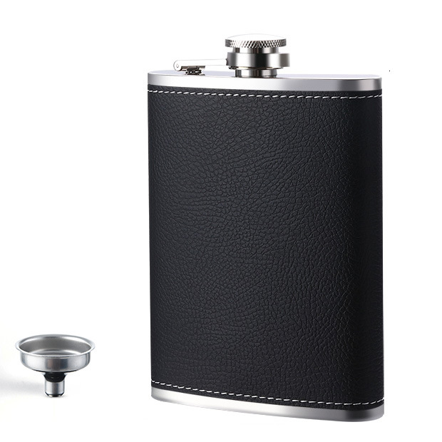 Description Picture 3 of itemPortable 8oz Hip Flasks Coated Stainless Steel Wine Bottle with Funnel Metal Whisky Alcohol Bottle Wine Pot