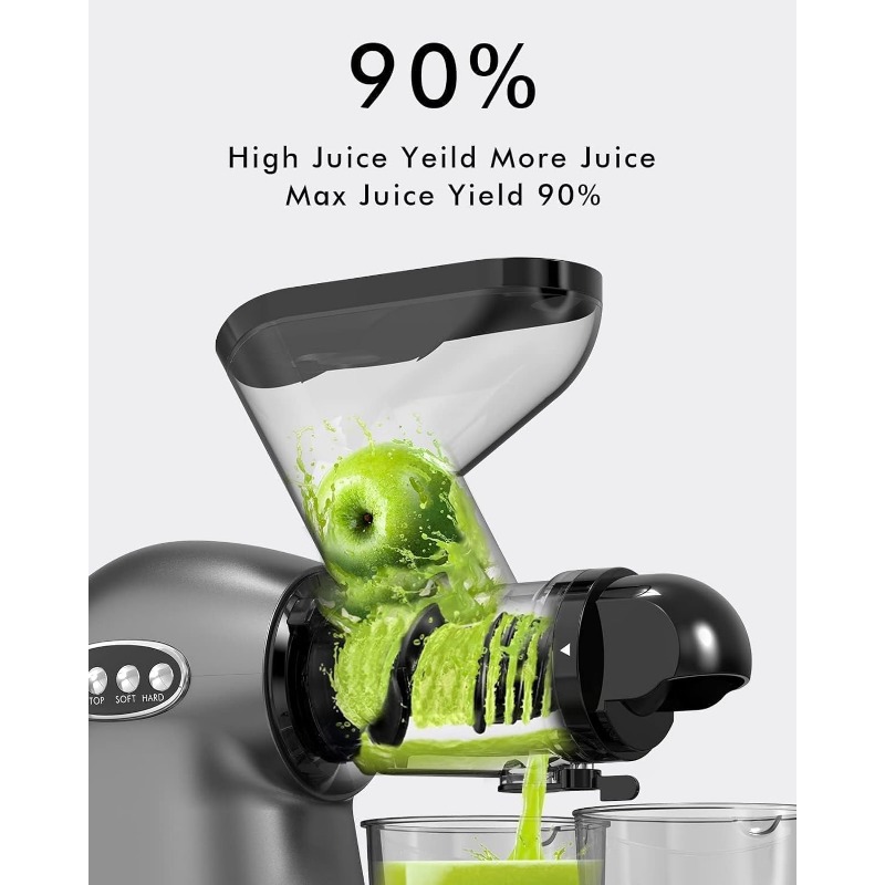 Title 12, SiFENE Cold Press Juicer, 3” Wide Dual Chute Wh...