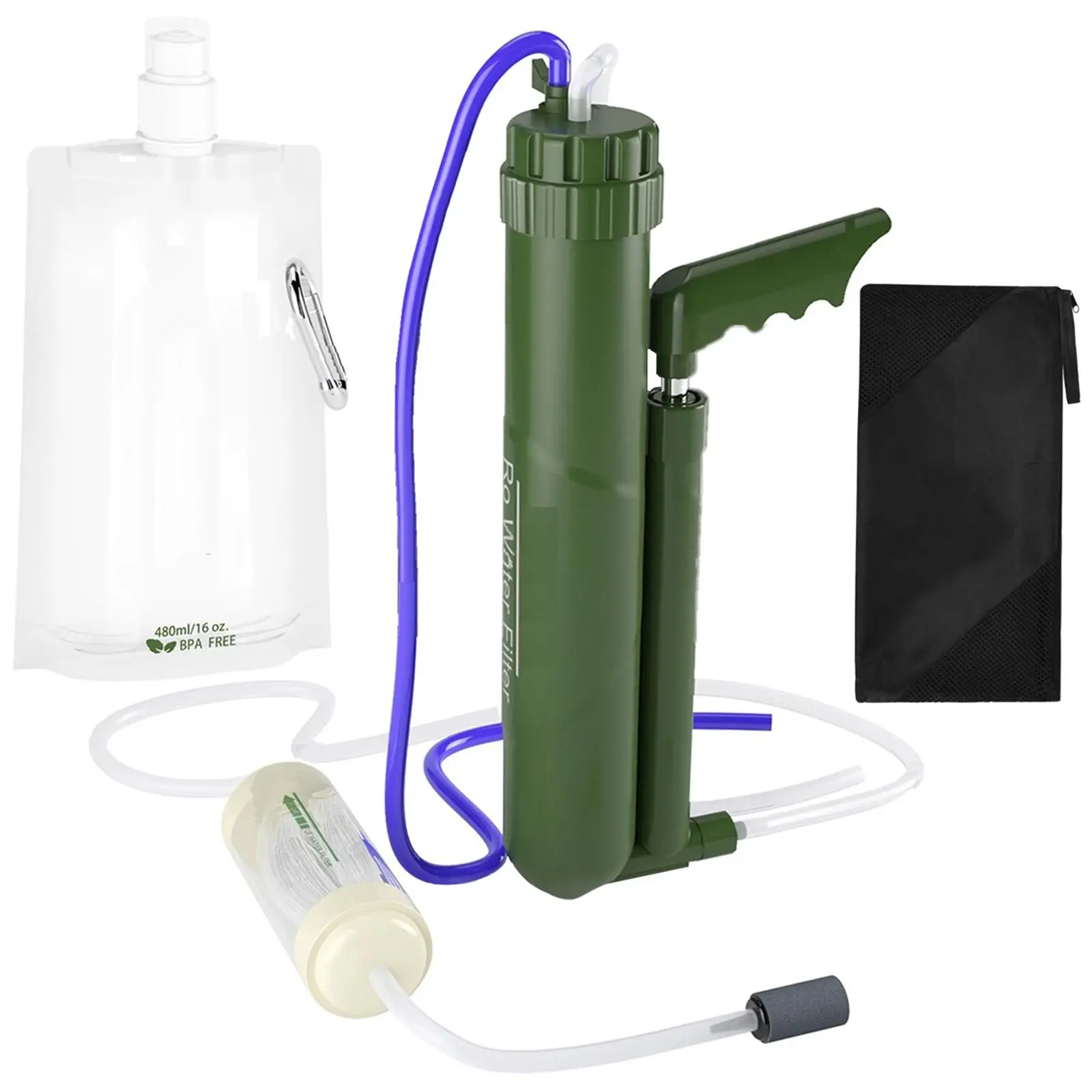 Sawyer Water Filter Purifier Personal Purification Portable Preparedness Pump Water Filtration Wate