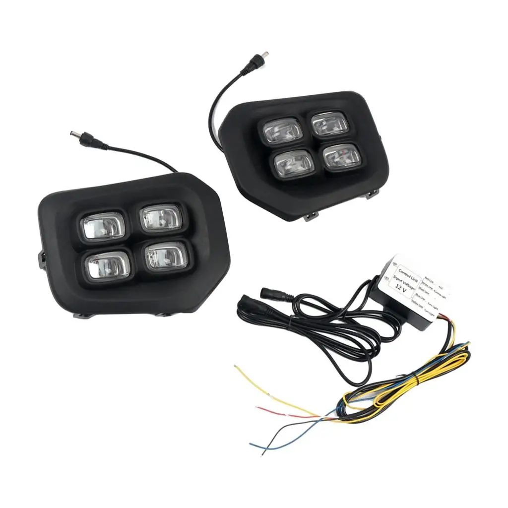 2 Pieces Car LED Daytime Running Lights Fog Lamp Direct Replaces
