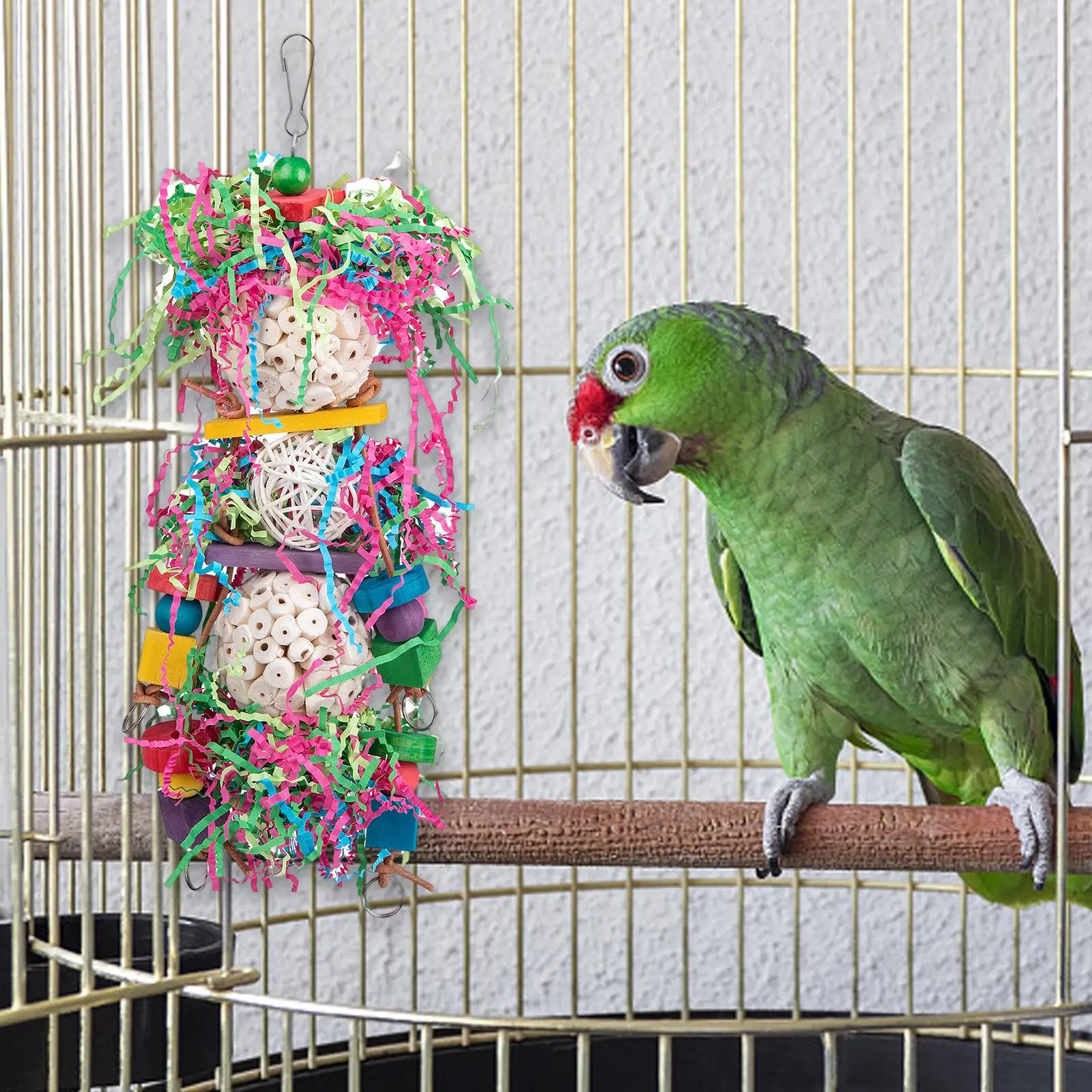 Cage Bite Toy Shredding Toy for Lovebird Cockatoos Hamster Chinchilla Rabbit