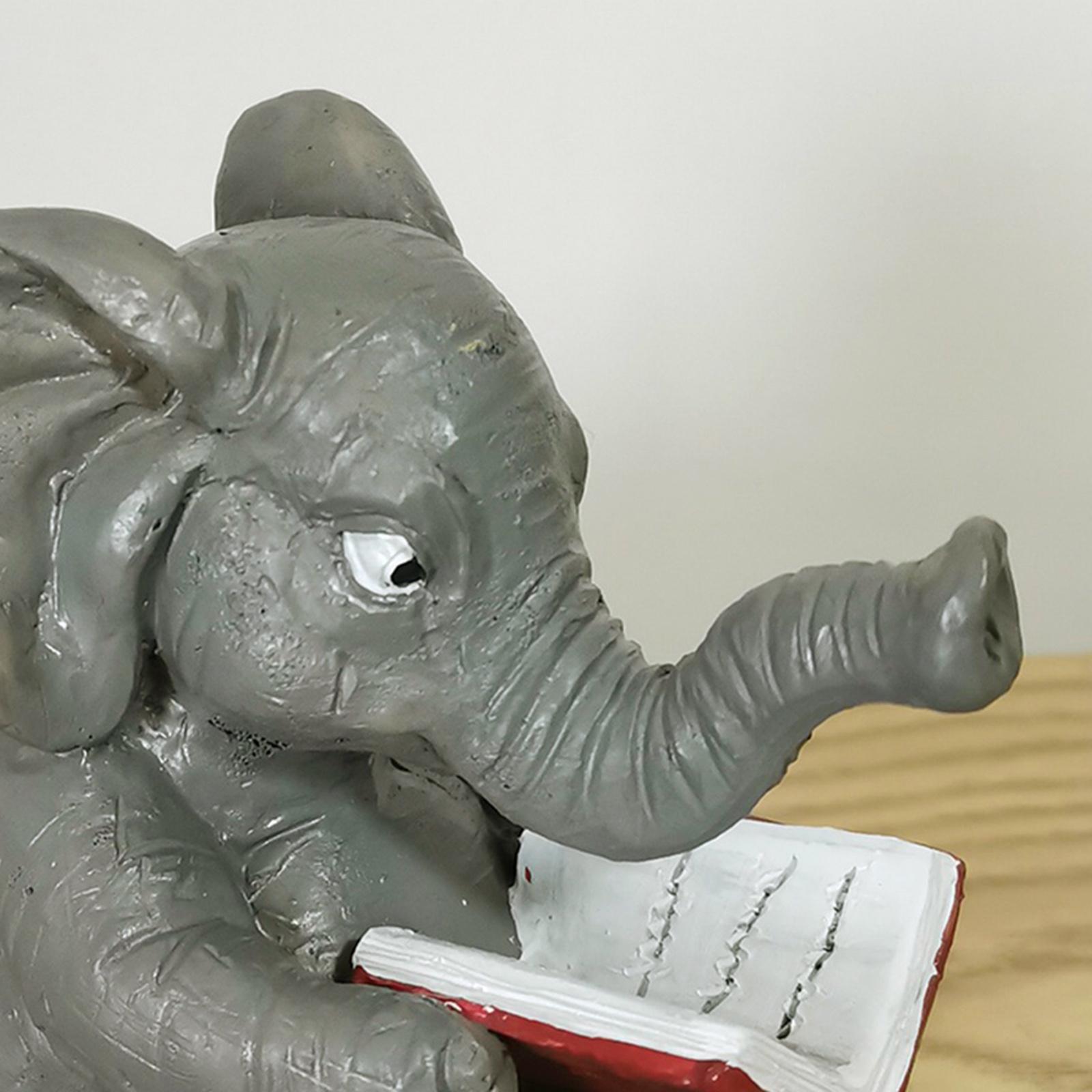 Elephant and Rabbit Statue Animals Sculpture Art Crafts for Porch Garden
