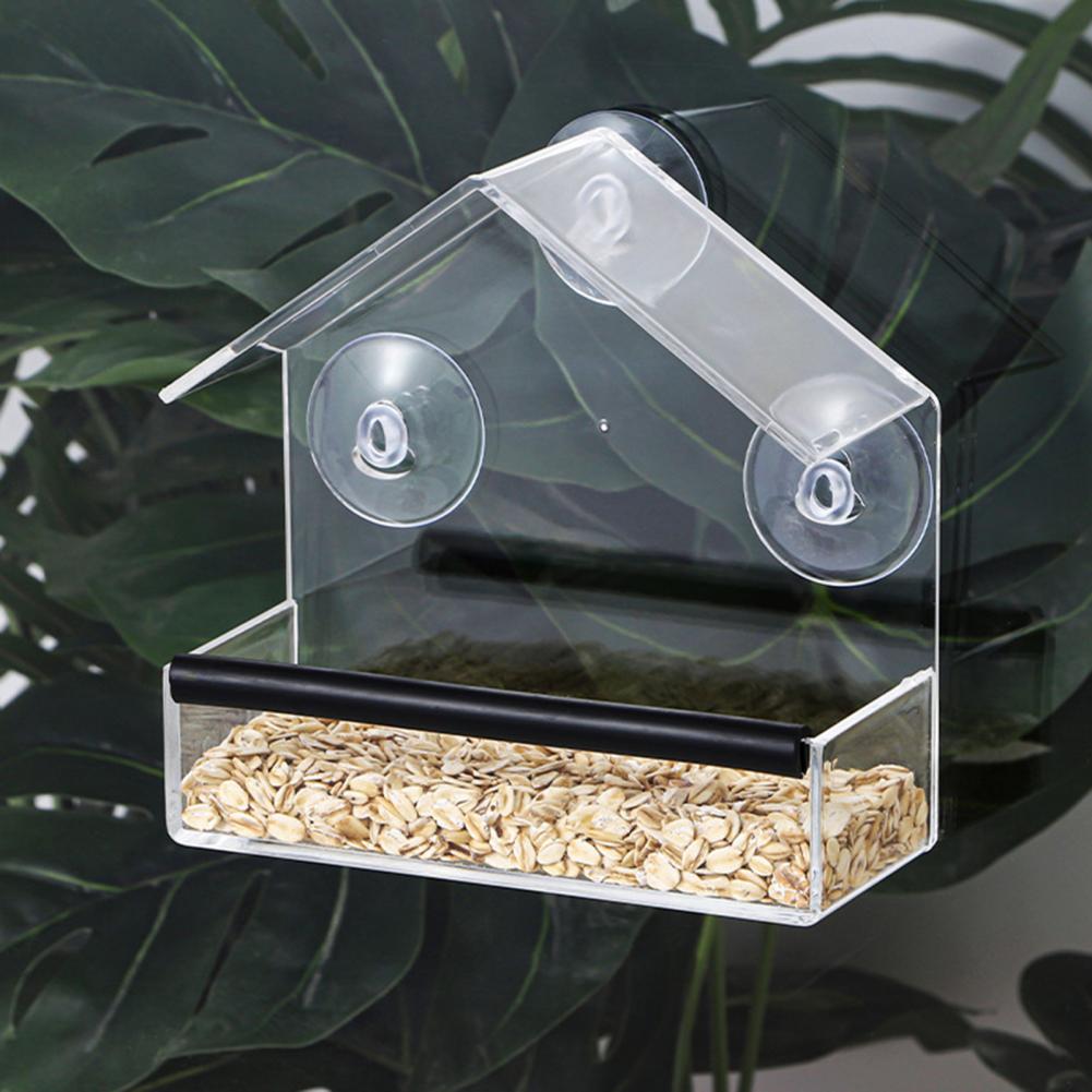 Title 11, 1 Pcs Bird Feeder Acrylic Transparent Window Bi...