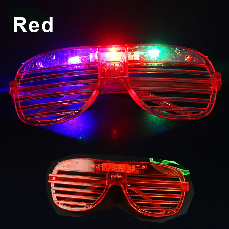 3 Style LED Glasses Light Party Sunglasses Blinds Shutter Glasses Glow in the Dark Neon Christmas Birthday Wedding Party Supplie