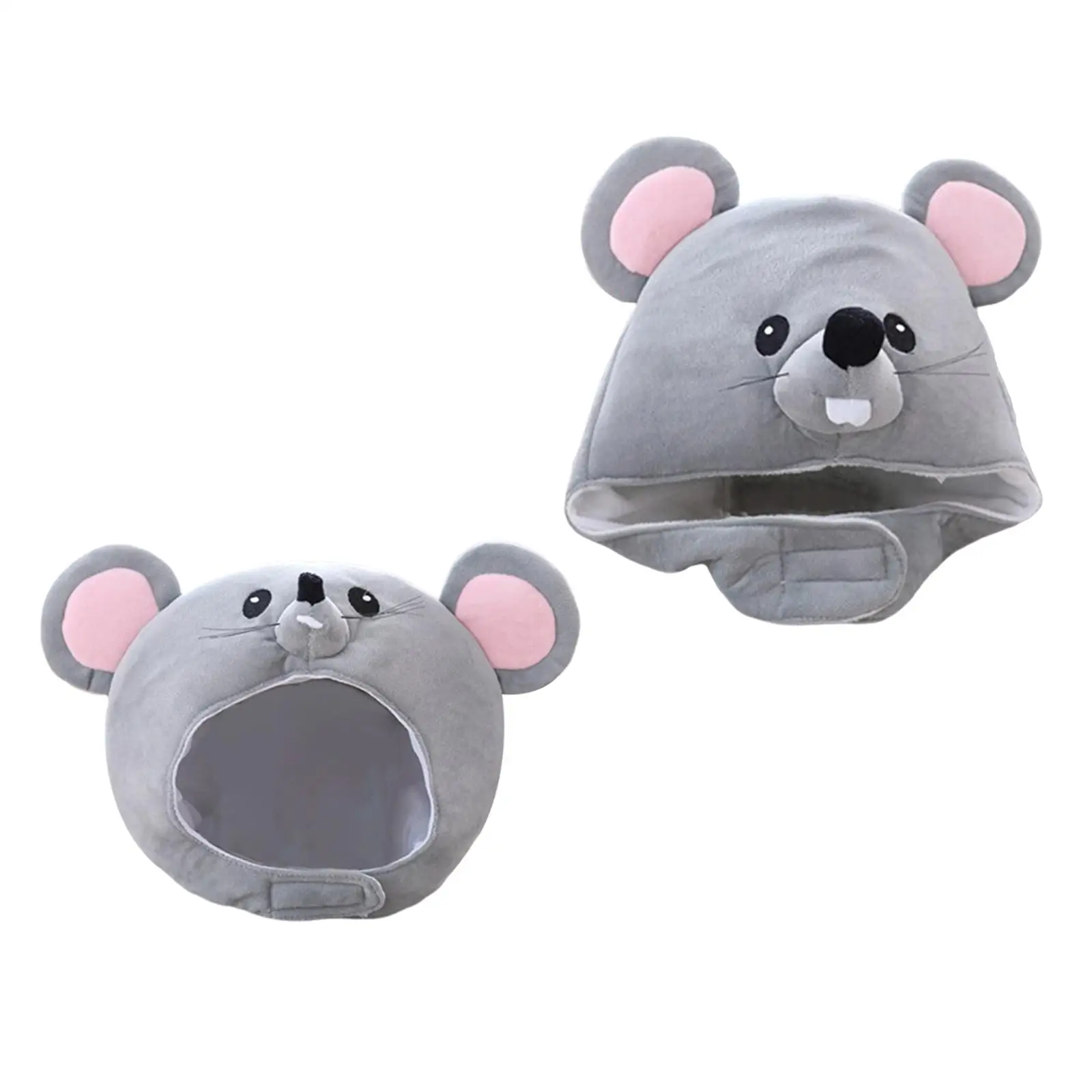 Gray Mouse Hat Teens Gift Photography Props Headband Animal Soft for Christmas Party Selfie Halloween Accessories
