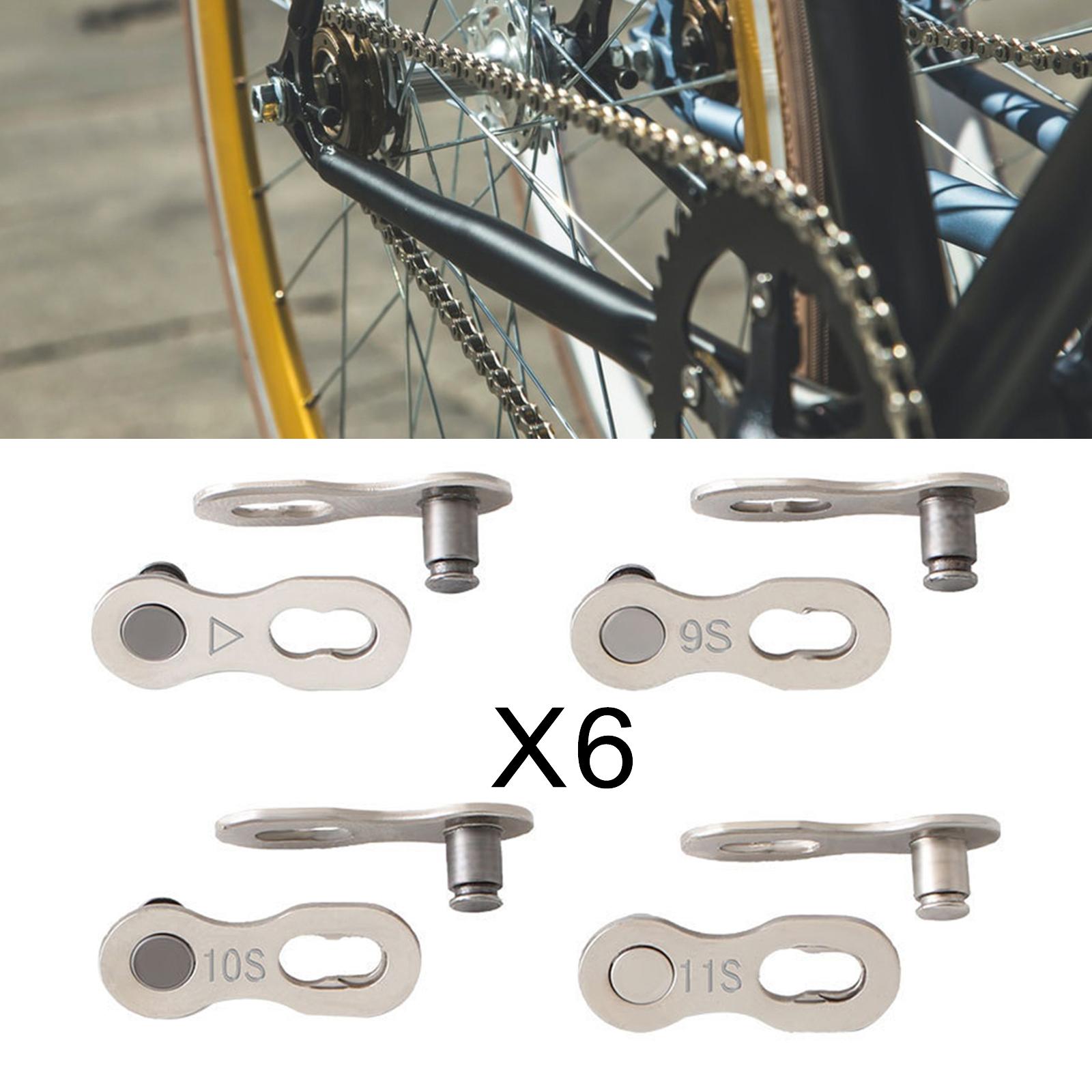 Reusable Bike Chain Master Links 6Pair Missing Link Chain Connector