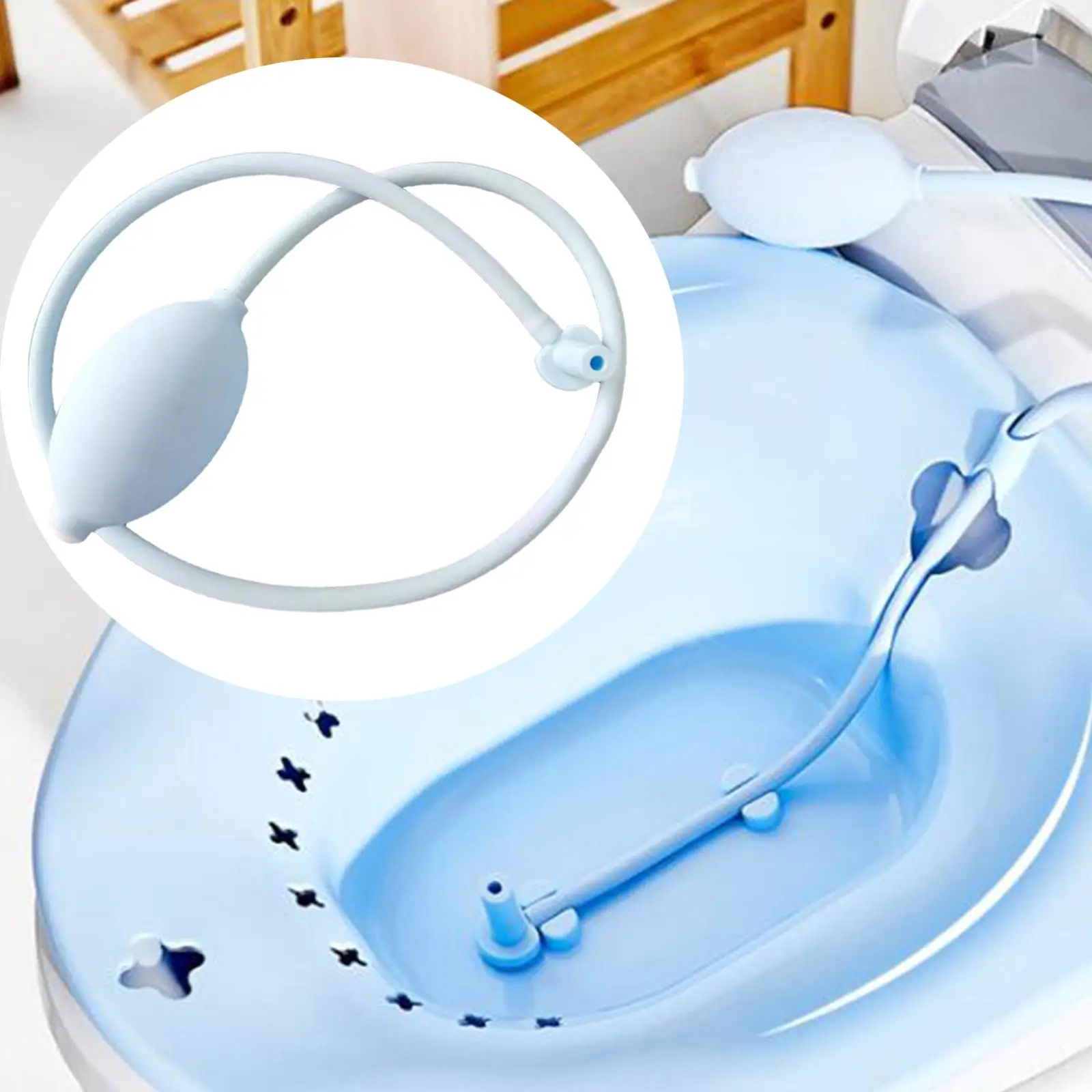 Sitz Bath Flusher Soaking Cleaning Easy to Store Hand Sprayer for Bidet Toilet Bathtub Wash Basin Hemorrhoid Postpartum Care