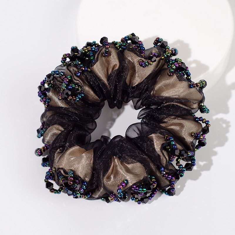 . Elegantes Blumen haars eil Kristall Pferdes chwanz Gummiband · Haarring Mode Frau Haarschmuck резинки для волос детям – Detail 6