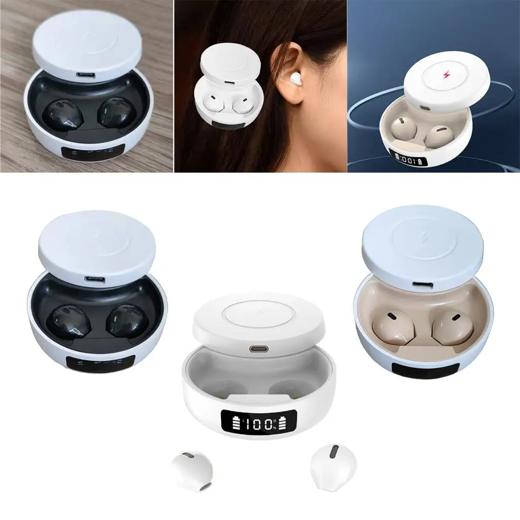 BT 5.0 Wireless Headphones Earbuds LED Display Noise Reduction HiFi HD Calls Sports Stereo Headsets for Laptop Music Cell Phones