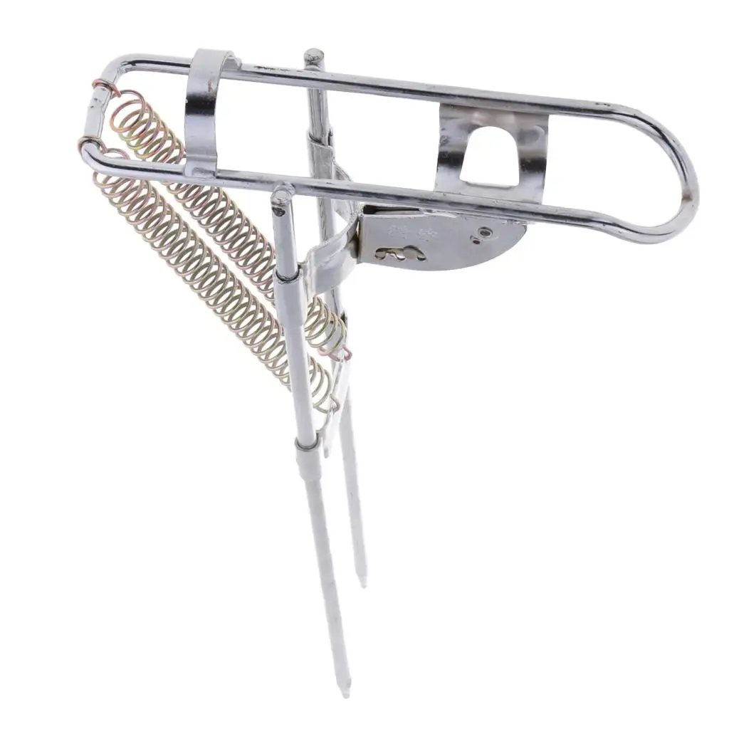 Stainless Steel Fishing Rod Holder With Automatic -up Hook, Double Spring,