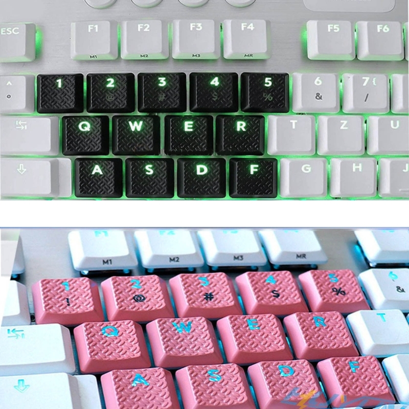 13pcs ABS Backlit Keycap Textura Capa antiderrapante