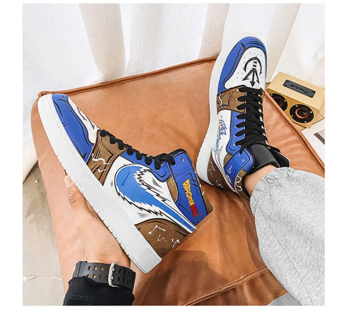New Anime Dragon Ball Goku Naruto One Piece Men's Sneakers Fashion Boy Basketball Shoes Outdoor Casual Sports Running Breathable