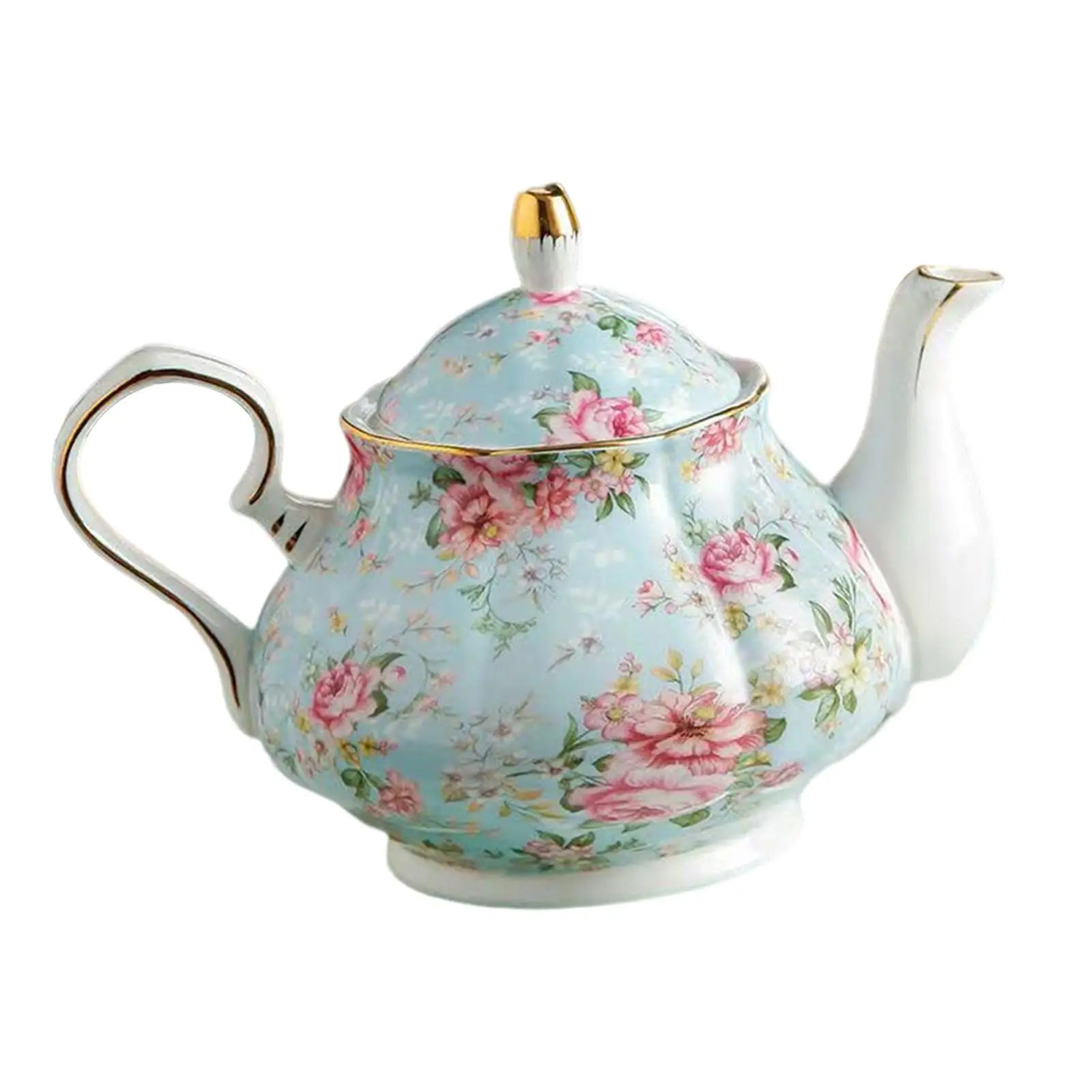 Chinese Tea Pot 400ml Colorful Painting British Coffee Pot for Kitchen Flower Tea