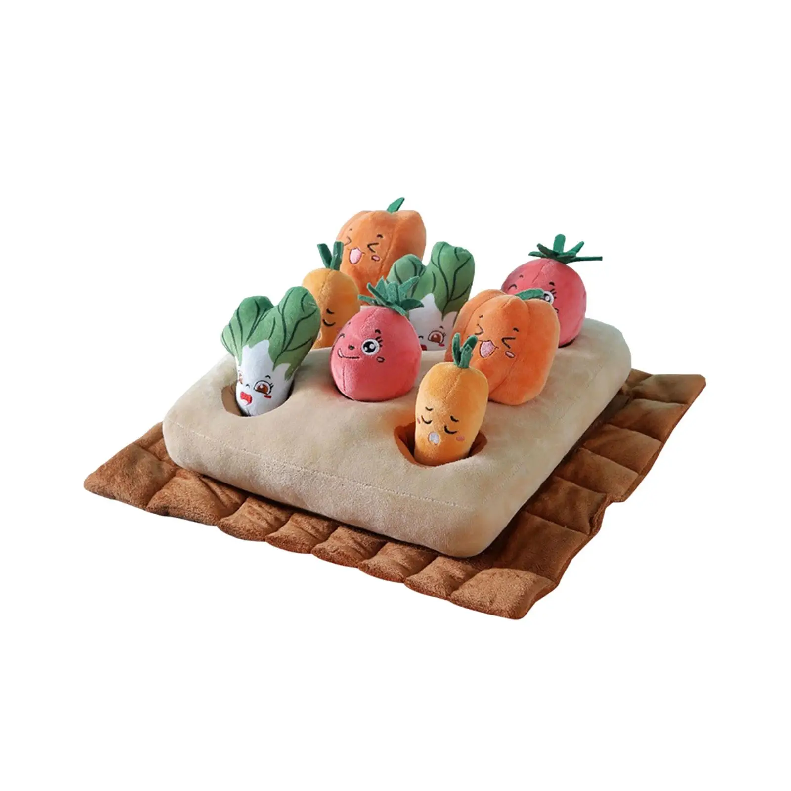 Toddlers Montessori Toys Vegetable Plush Toy for Matching Game Size 37x35cm