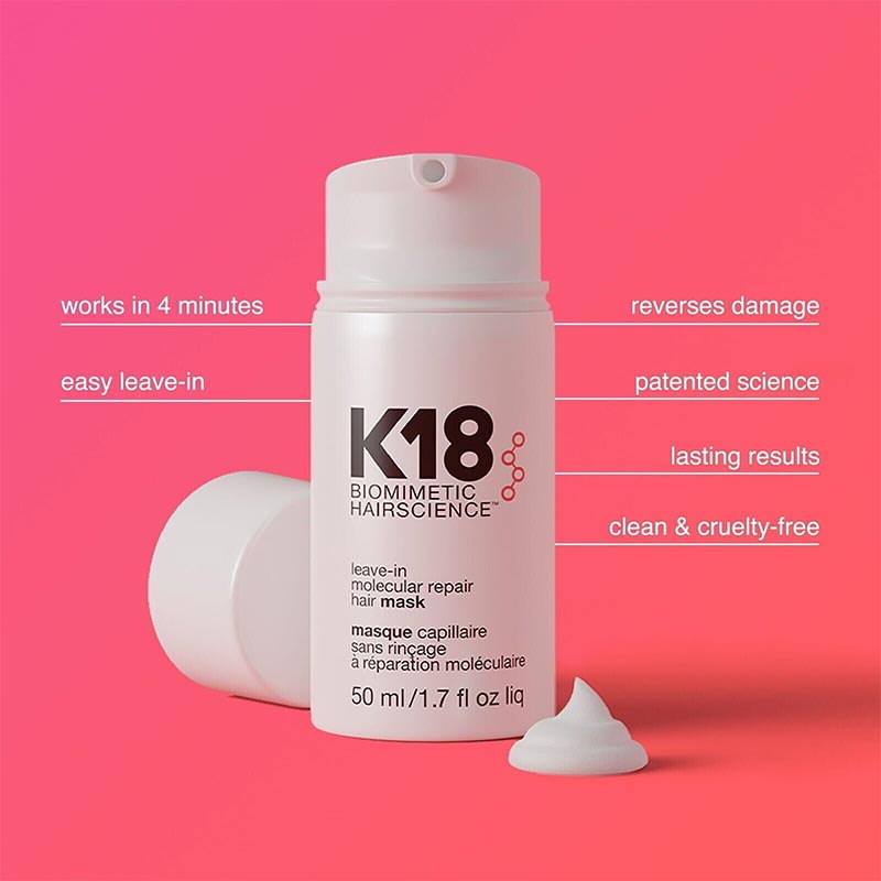 Best of Original K18 Leave-In Molecular Repair Hair Mask Damage Restore Soft Hair Deep Repair Keratin & Scalp Treat Hair Care Condition Reviews & Tips - Image 2