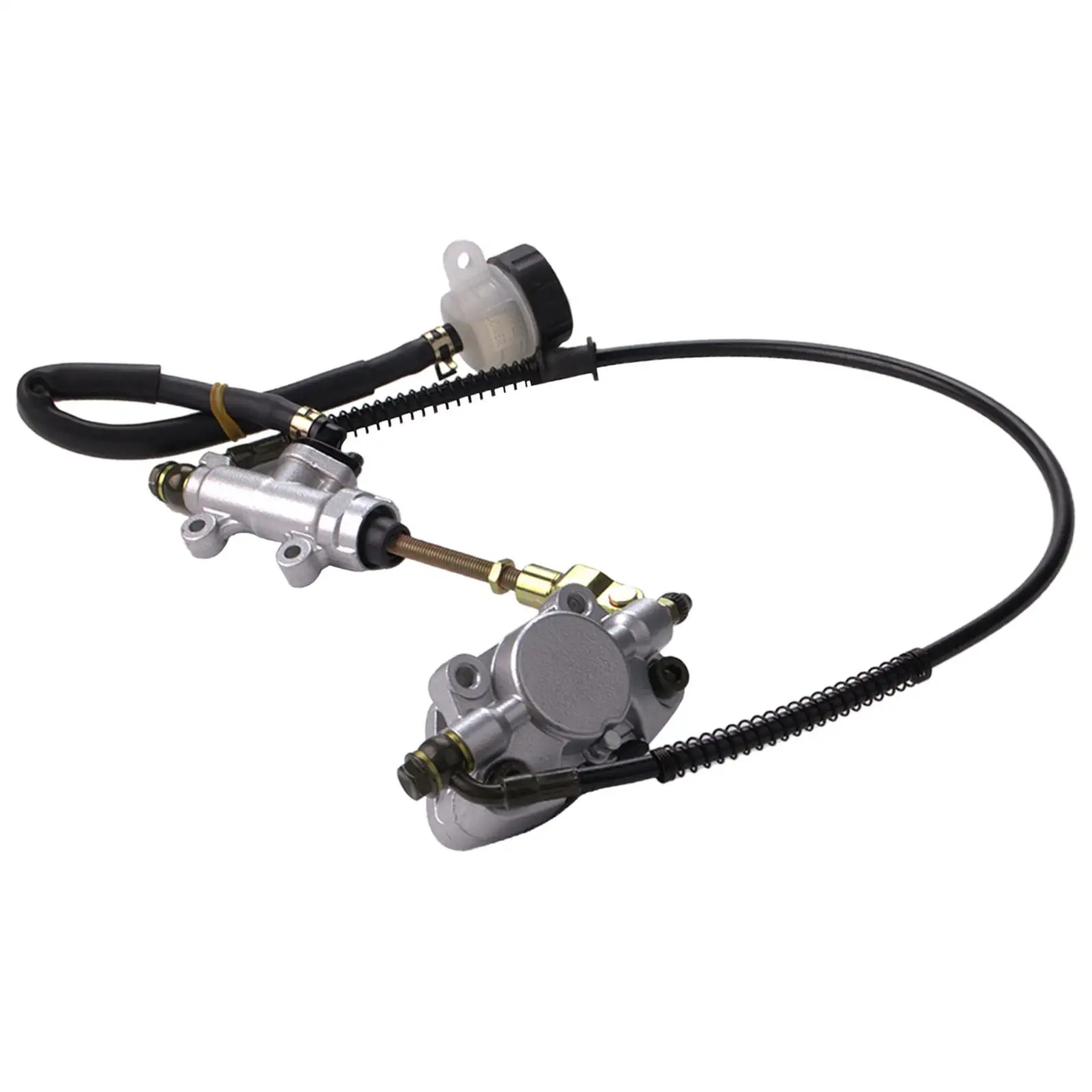 Rear Brake Master Cylinder Caliper Spare Parts Premium Aluminum Rear Disc Brake Master Cylinder Assembly for 110cc 125cc