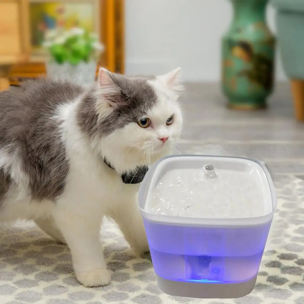 Cat Water Fountain, 68oz/2 Pump with LED Indicator Light,  with 2 Filters, Water Level Window