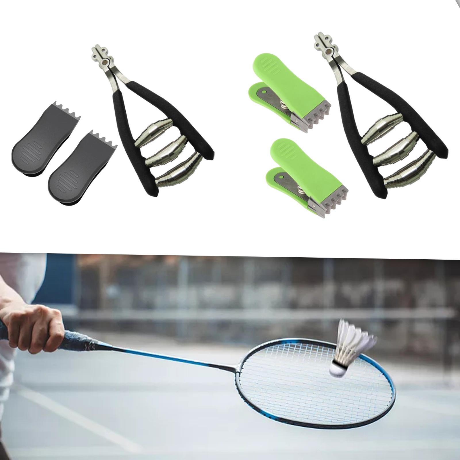 Sports Starting Clamp Manual Durable Wide Head 3 Spring Badminton Stringing Clamp Stringing Tool for Tennis Racquet Racket