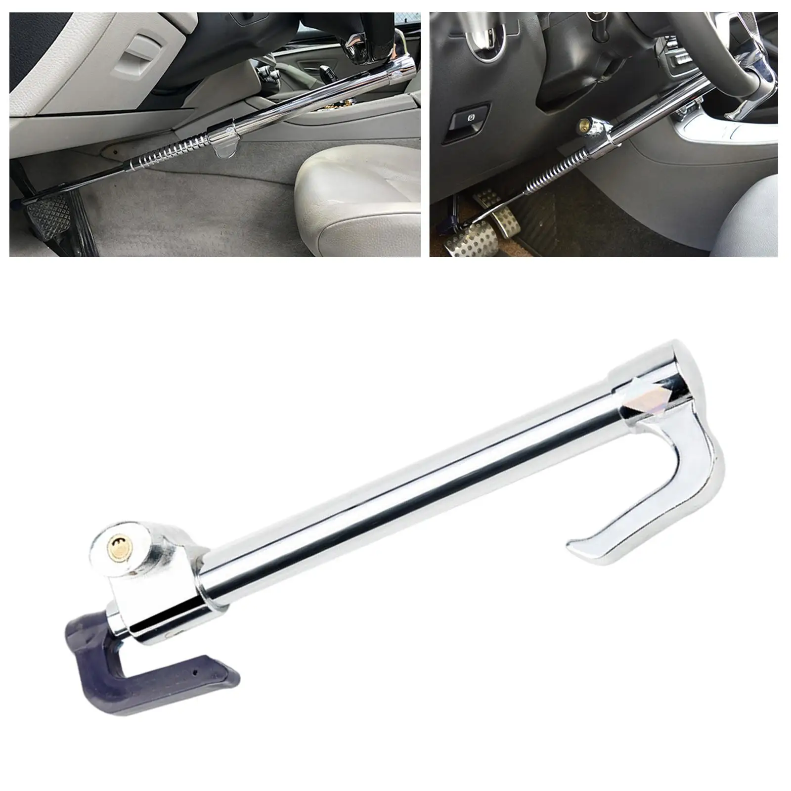Universal Steering Wheel Lock Heavy Duty Extendable Retractable, Anti , Fits for SUV, Vehicles, Truck Car