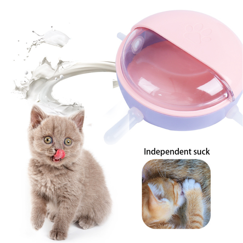 Title 6, 180ml Pet Nursing bowl Kitten Puppy Nipple Feed...