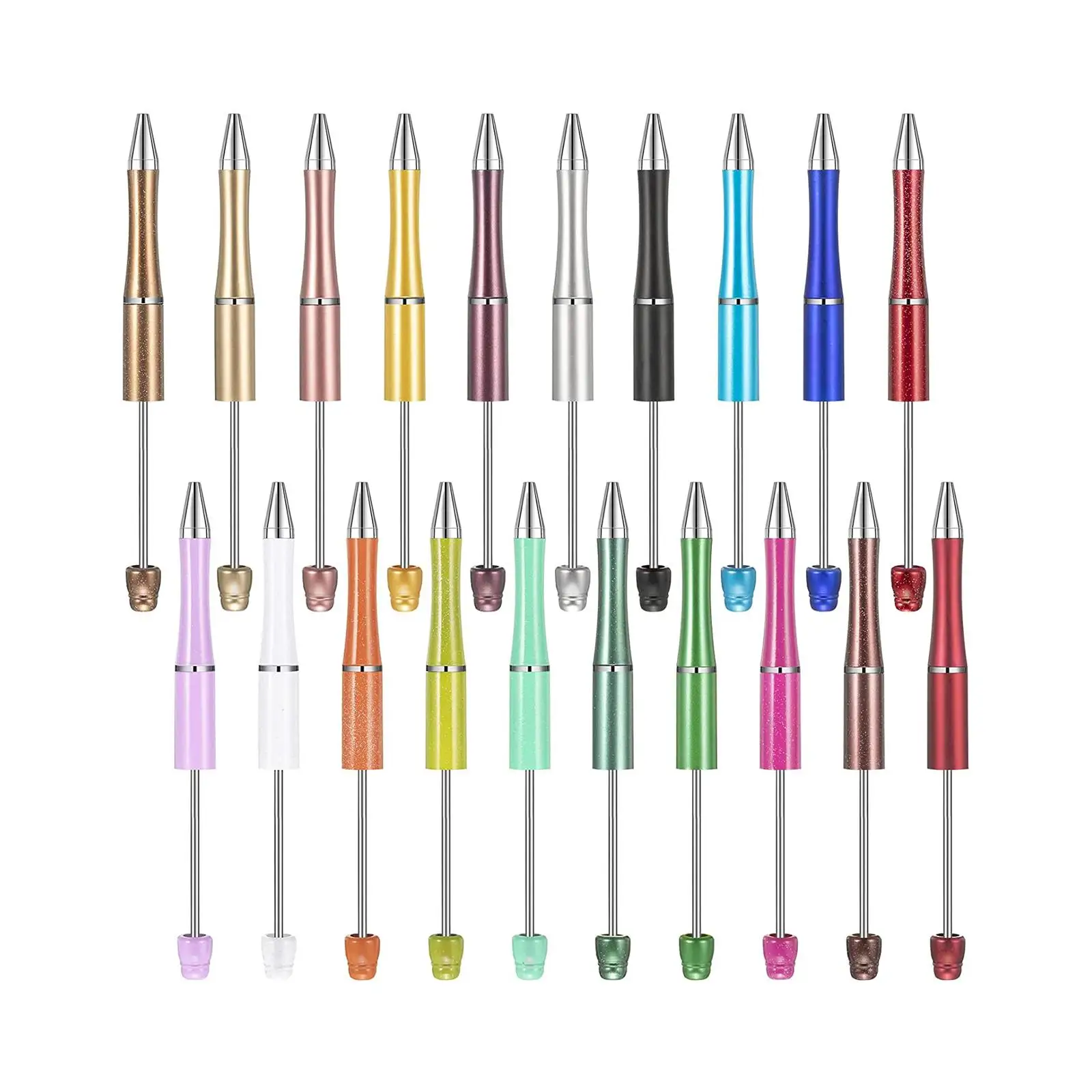 20Pcs Bead Ball Pen Bead Pens Beaded Pen for Exam Drawing Office Supplies
