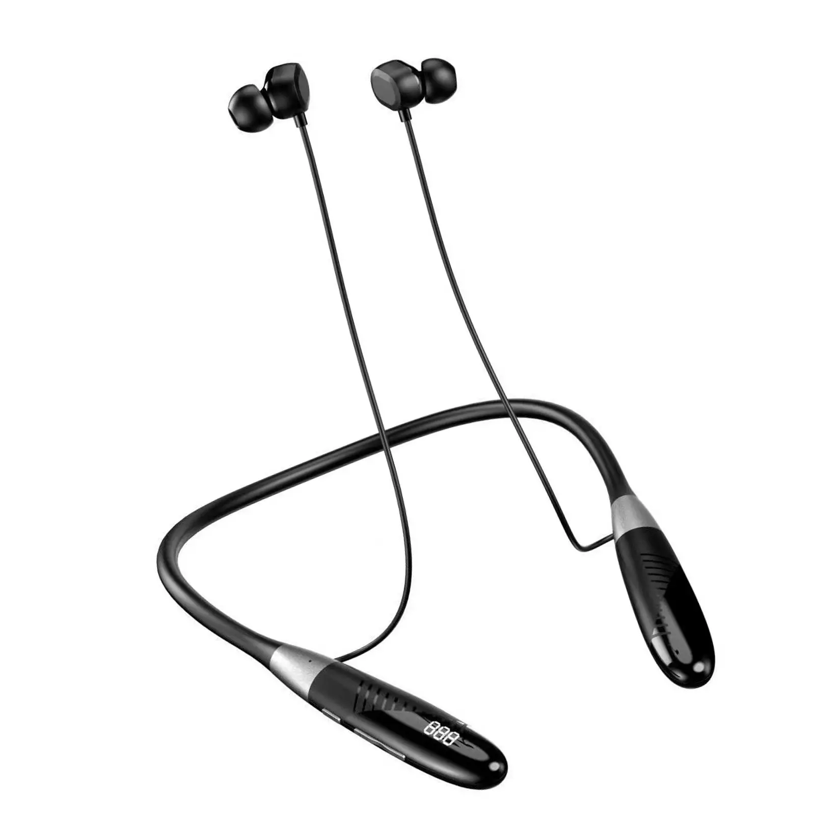 Neck BT5.2 Earphone Waterproof Sweatproof Magnetic Design Flexible Headphone Bluetooth Neckband Headphones for Noise Cancelling