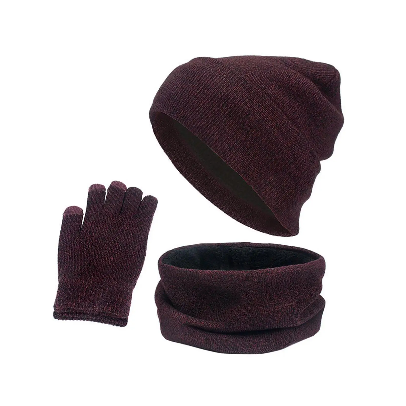 Winter Beanie Hat, Neck Warmer Scarf, Touchscreen Gloves, Touch Screen Mittens, Hats, Scarves for Women Men